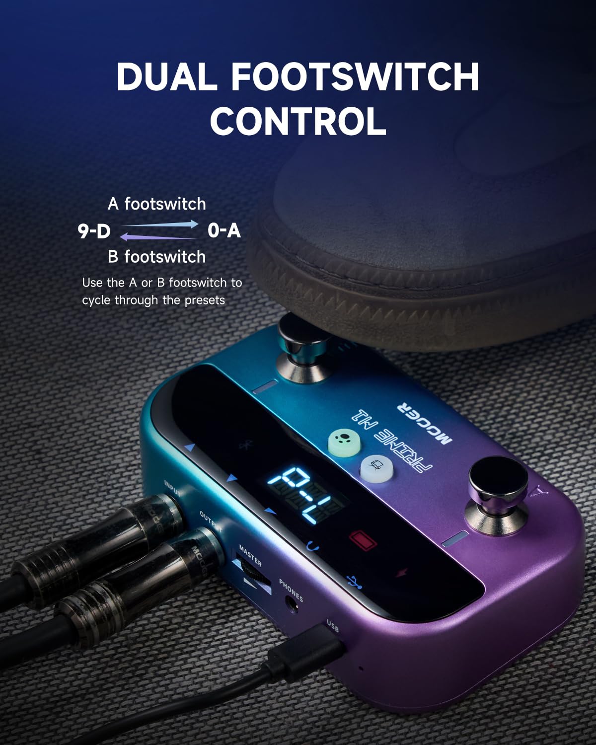 Amazon.com: MOOER Prime M1 Mini Pocket Guitar Effects Pedal Dual